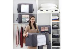 China 90L Large Capacity Clothes Storage Bag Organizer With Reinforced Handle supplier