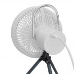 Outdoor Multifunctional Tripod Camping Fan Adjustable Power With lED Night Light for sale