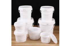 China Round Food Grade Plastic Buckets Stackable Reusable With Handle 1L-5L Capacity supplier