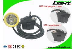 China Hard Hat Rechargeable Miners Headlamp USB Charging 1.67W with Strong Brightness supplier