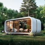Well Equipped Glass Apple House for Lawn Outdoor Tiny Capming for sale