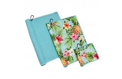 China Custom Sublimation Printed Microfiber Golf Towel Absorbent supplier