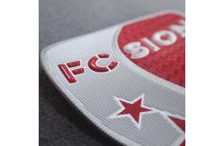 China 3D Embossed Logo High Frequency TPU Custom Clothing Patches supplier