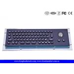 Customizable Small Black Kiosk Metal Panel Mount Keyboard With Mini Trackball for sale