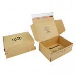 Customized Private Logo Corrugated Shipping Adhesive Tear Strip Open Postal Box for Items for sale