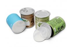 China 73mm Diameter Round Kraft Paper Composite Cans for Food Packaging Nuts supplier