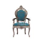 Upholstery Fabric Antique Armrest Luxury Velvet Tufted Dining Chair for sale