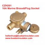 10A/16A marine brass plug&socket CZH101 waterproof socket handware in bulk