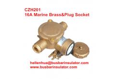 China 10A/16A marine brass plug&socket CZH101 waterproof socket handware in bulk supplier