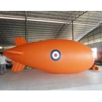 Inflatable advertising blimp / inflatable giant helium airplane / flying orange 5mL blimp for sale