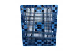 China HDPE Perforated Nestable Plastic Pallets Blue 6 Ton Static Load supplier