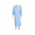 Non Woven Disposable Surgical Gown / Medical Clothing With Knitted Sleeve for sale