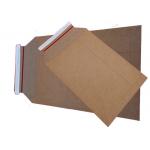 Plastic Free 450gsm Stay Flat Rigid Mailers Kraft Brown Paper for sale