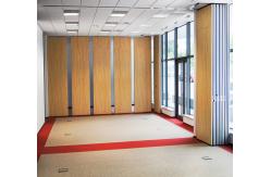 China Melamine Acoustic Partition Wall For Function Hall , Sliding Soundproof Room Dividers supplier