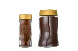 China Clear Glass Coffee Jars Coffee Bean Tea Food Container With Plastic Lid supplier