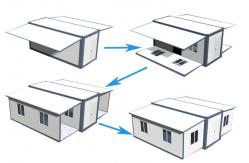 China Double Wings Mobile House Container Steel Frame Customizable For Hotel supplier