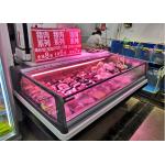 Stainless Steel Meat Fish Display Freezer Counter 580W Single Temperature for sale