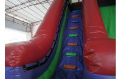 China Dark Green Large Commercial Inflatable Water Slides / Bounce House With Slide supplier