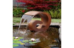 China Customizable Artificial Corten Steel Water Fountain For Home supplier