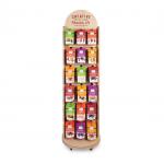 Creative Double Side Display Rack Wood Snacks Rotating Retail Display Stand for sale