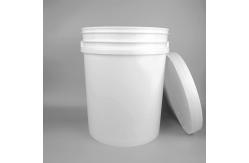 China Chemical Round Plastic Bucket with 1L Capacity and Heat Transfer Printing supplier