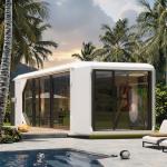 Minimalist Tech Style Ecocapsule Tiny House Steel Structure Sandwich Panel House