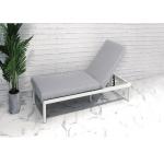 196cm Garden Sun Lounger Chairs Alumiunm 8cm Cushion for sale