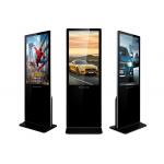 Wifi Ultra Slim Indoor LCD Digital Signage Advertising Kiosk With Tempered Glass for sale