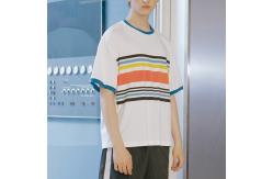 China Custom Summer Casual Stripped Cool Shirts For Boys Round Neck XS-XXXXXL supplier