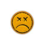 Felt Fabric Smiley Face Patches Iron On Glitter Chenille Embroidery Patch for sale