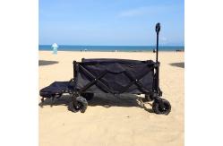 China Wide Wheel Folding Wagon Accept Customized Four Way Folding Beach Cart supplier