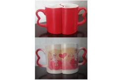 China Sublimation Full color Changing Lover's Red Mug supplier