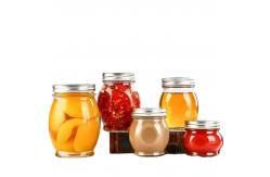 China Food Container Clear Glass Honey Jar With Metal Cover BPA Free Reusable supplier