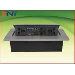 7Mm Thickness Hidden Desk Pop Up Sockets , Multi Function Socket Box Rectangular for sale
