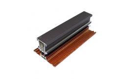 China Door and Window Wood Finish Aluminium Profiles Lightweight Fire Resistant supplier