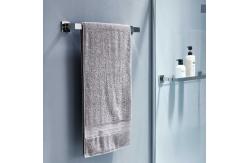 China Brushed Silver Bathroom Towel Bars Wall Mounted Modern Square Towel Holder supplier