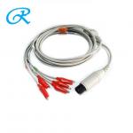 round AAMI 6 Pin 5 Lead ECG Cable TPU Material For Pet Or Animal for sale