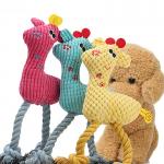26*16 cm Interactive funny giraffe dog chewing toy Bite resistant corn velvet cotton soft texture for sale