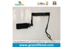 China Unique Design Coiled-Single Swivel Pistol Lanyard W/Belt Velcro Loop supplier