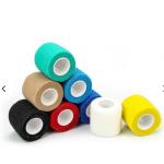 Customized Non Woven Colored Sports Elastic Self-adhesive Cohesive Bandage For Joint Protection for sale