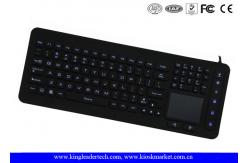 China Fully Sealed Cleanable Backlight Silicone Keyboard With Integrated Touchpad supplier