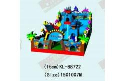 China Marine - Themed Inflatable: Shark Slide & More Blue Customized supplier