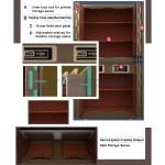 Dual Alarm Heavy Vault Safe Box Door Biometric Fingerprint Lock Can Movable