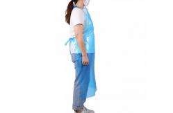 China High quality blue disposable surgical plastic apron for hospital supplier