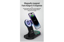 China Multifunction 5V/1A Wireless Charger - 3 In 1 QI Wireless Charger supplier