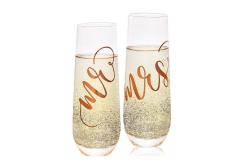 China 9 Oz Plastic Champagne Glasses Clear Plastic Unbreakable supplier
