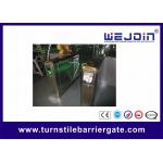 900mm Security Flap Barrier Turnstile Entry Systems Bi - direction In Aluminum Alloy for sale
