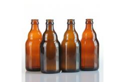 China Custom Printed 1000Ml Soda Bottles Frosted Glass Bottles With Crown Cap supplier
