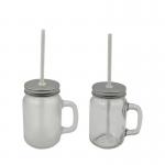 Clear And Frosted Sublimation Mason Jar Custom Sublimation Glass Cup Blanks for sale
