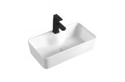 China Custom Medium Edge Ceramic Wash Basin For Modern Bathroom Vanity supplier